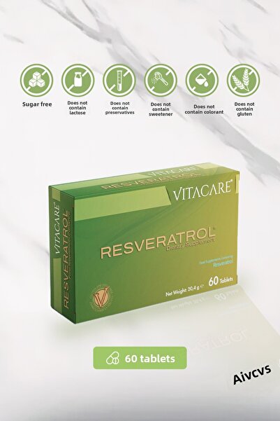 Vitacare ريسفيراترول – 60 قرص |   دعم مضادات الأكسدة وحماية الخلايا