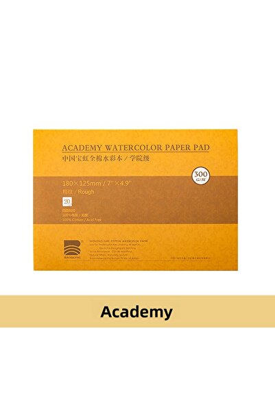 BAOHONG Watercolor Academy Block Notebook (Rough) 26X26Cm, 100% Cotton, 300Gr...