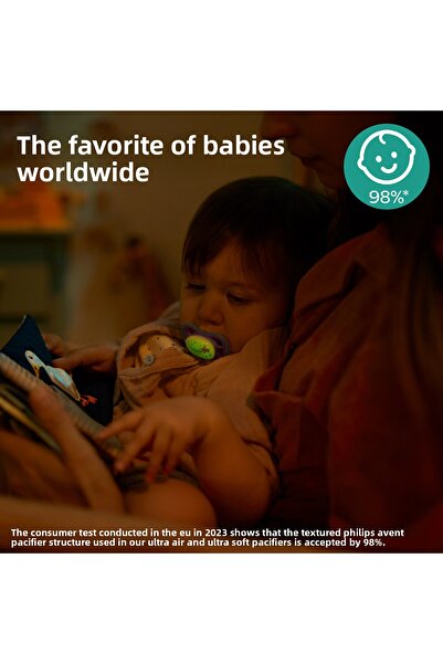 Philips Avent Νυχτερινή πιπίλα Ultra Air για κορίτσια 6-18 μηνών - 2-pack Scf376/14