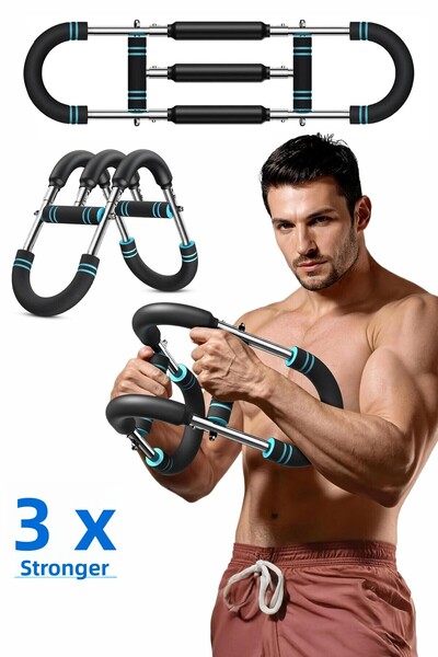 Telvesse 3X Power (35-60kg) Adjustable Triple Metal Spring Chest & Arm Full Body Exercise Machine Fitness Bar