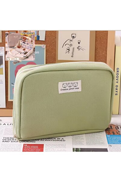 synshop Kawaii Extra Large Capacity Canvas Fabric Multi-Compartment Big Size ...