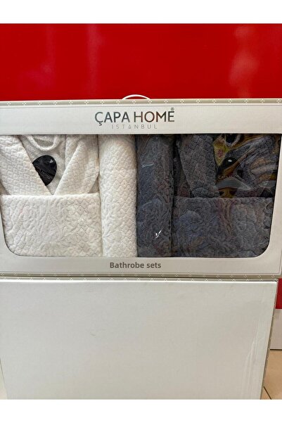 Çapa Home Men's Bathrobe Set of 6, Daily Gift, 100% Cotton, Premium Quality Bathrobe Set