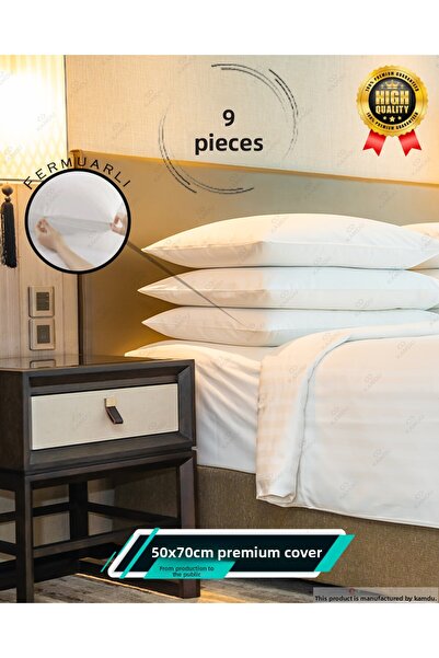 Generic Brand 6 قطع غطاء وسادة أبيض مقاس 50 × 70 سم، مرشح وسادة، بطانة داخلية...