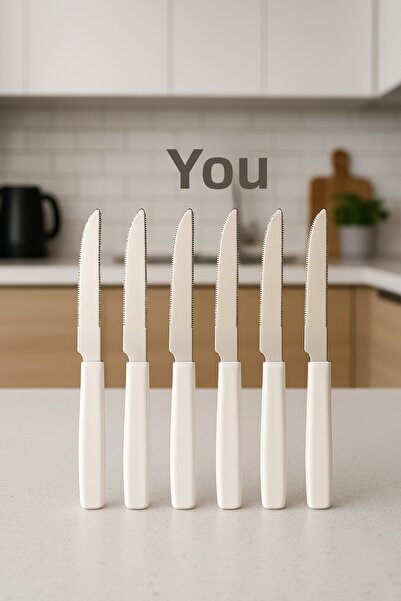 MEYA PİNE Serrated Vegetable Fruit, Breakfast, Dessert Knife 6 Pieces