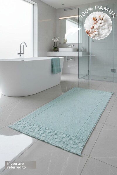 Anılsan Prosop pentru picioare Fesun Turquoise - 60x130Cm, 690Gr, bumbac 100% , Covoraș de baie pentru spa și hotel, Utilizare zilnică