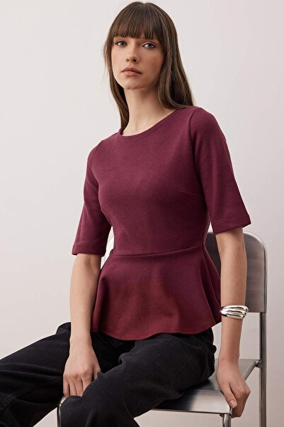 Trendyol Collection Πλεκτή μπλούζα με κρυφό φερμουάρ με τρία τέταρτα μανίκια TWOAW26BZ00269