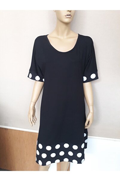 BY HANDE TASARIM Чорна сукня з бавовняної тканини з бантиками