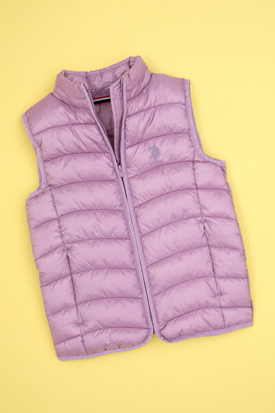 U.S. Polo Assn. Girl's Lilac Quilted Puffer Vest 50313049-Vr034