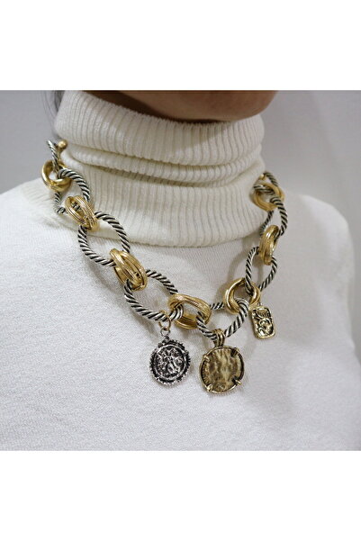 Retrovy Store قلادة زينير-إي ديفران ذات التصميم الواسع