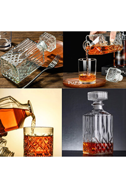 PUFO Elegant glass for drinks, liqueur, whiskey, 800 ml, transparent