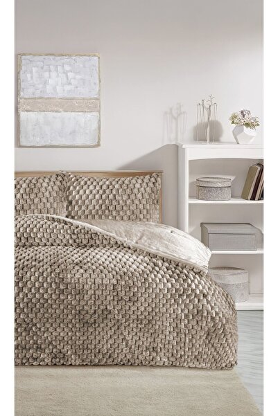 Bikaya Home Rabbit Hair Double Quilt Set - Can Be Used as a Bedspread - 195X215 cm - Pvc Bag