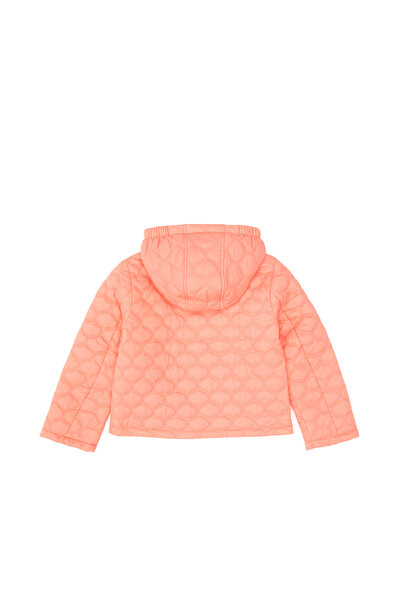 U.S. Polo Assn. Kız Çocuk Neon Pembe Kapitone Kapüşonlu Şişme Mont 50313157-VR105