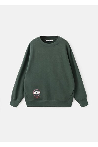 MANGO Kids Desenli pamuklu sweatshirt