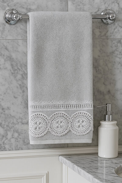 Çeyiz Bahçesi Πετσέτα Ahu Grey Velvet 50&90