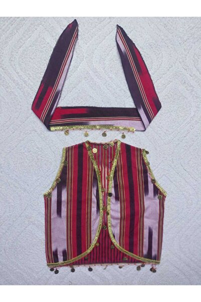 LBL La Bella Collection Girl's Keşan Fabric Vest with Bandana Embroidery Accessories Performance Clothing