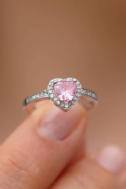 Leo'Stone سلسلة قسط عيد الحب مخصص الوردي الزركون حجر القلب تصميم قابل للتعديل المرأة الصلب الدائري