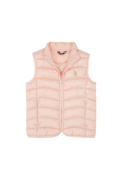 U.S. Polo Assn. Girl's Light Pink Quilted Puffer Vest 50313149-Vr078