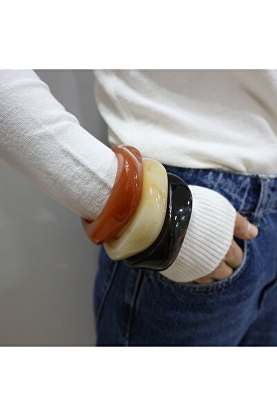 Retrovy Store مجموعة من 3 أساور أكريليك