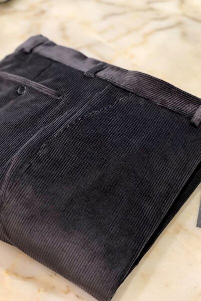 Lumo Mağaza Erkek Füme Renk Cosserat Fransız Kadife Teflon Kumaş Pantolo