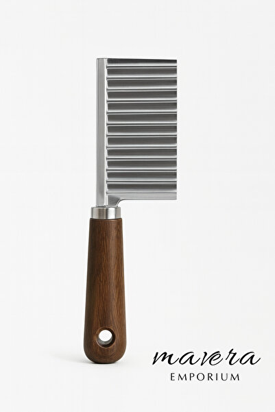 Mavera akasya patates dilimleyici-ahşap patates dilimleyici-şekilli patates d...