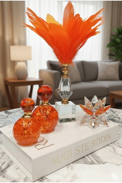 Home KRİSTAL 2 Lİ DEKORATİF PARFÜM ŞİŞESİ AYAKLI NİLÜFER AYAKLI KUŞ TÜYÜ