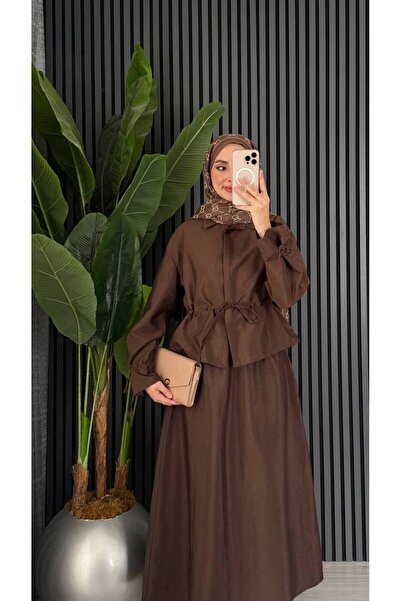 Molly Nelly Modal Gabardine Seasonal Tie Blouse Skirt Set