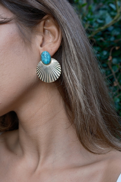 GİS JEWELRY Aqua Shine Earrings