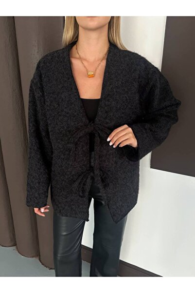 timagna Kadın Bağcıklı Kırçıllı Ceket Yeni Sezon Şık ve Rahat Kalıp