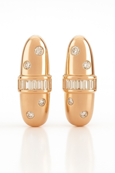 Petalia Baget Taş Detaylı Küpe