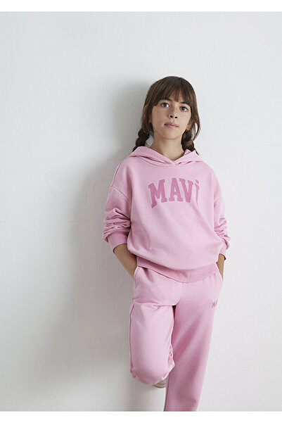 Mavi Logo Baskılı Pembe Sweatshirt 7S10147-70972