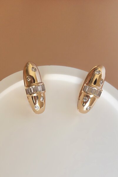 Petalia Baget Taş Detaylı Küpe