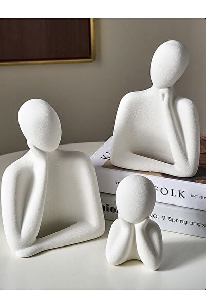 BGV HOME Dekoratif 3'lü Minimal İnsan Figürü Seti