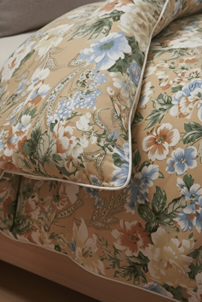 Boema Home Deco Winter duvet with goose down and feather, 200 x 220 cm, Blue flowers