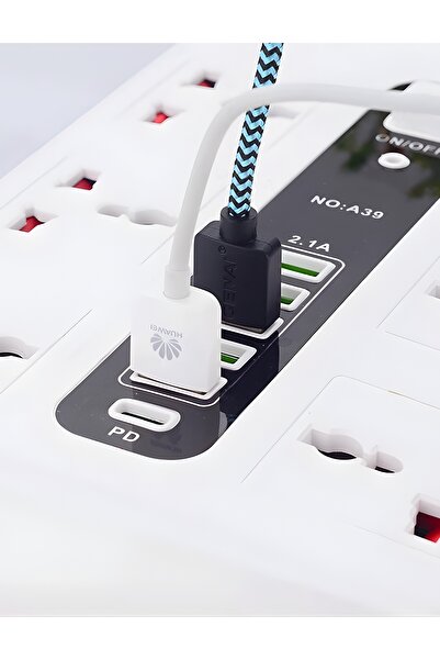powermax Power Strip Extension Socket with 6 Universal Outlets & 6 USB Ports
