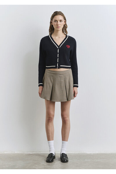 Mavi Lacivert Hırka Crop / Kısa Kesim 1710719-84371