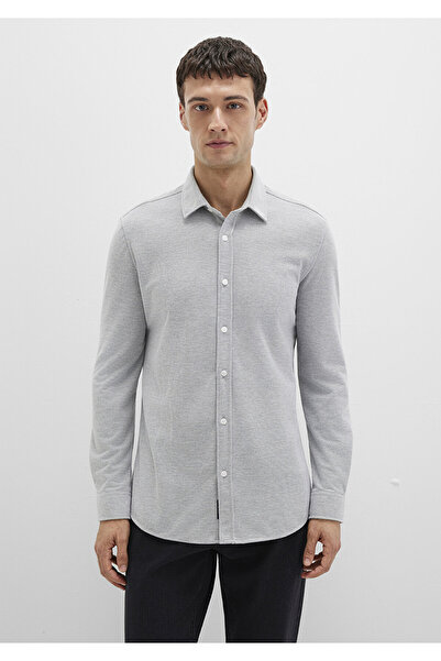 Mavi Gri Gömlek Slim Fit / Dar Kesim 0211513-80018
