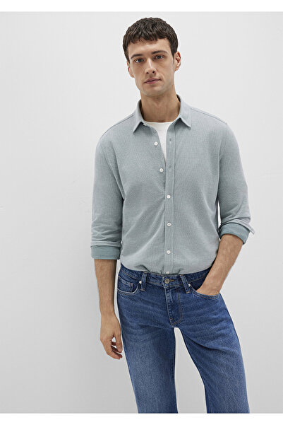 Mavi Yeşil Gömlek Slim Fit / Dar Kesim 0211513-70131