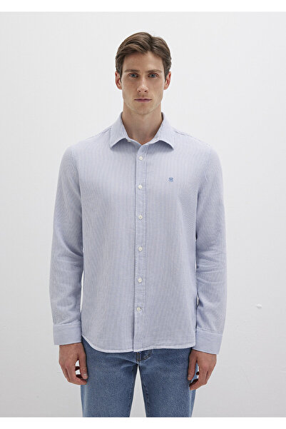 Mavi Çizgili Gömlek Slim Fit / Dar Kesim 0211653-90862