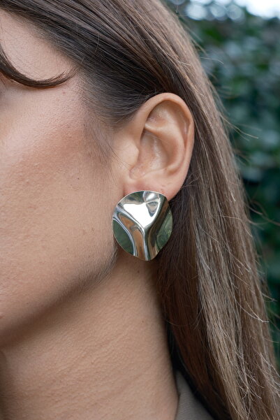 GİS JEWELRY Antik Yansıma Gold Plaka Küpe