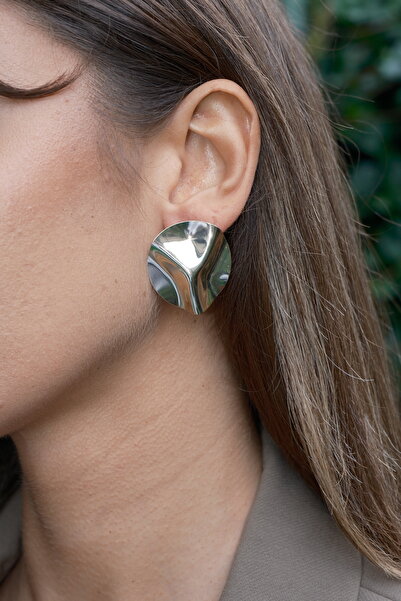 GİS JEWELRY Antik Yansıma Gold Plaka Küpe