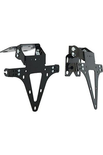 Genel Markalar Universal Motosiklet Katlanır Plakalık Sinyal Bağlantılı Siyah Supermoto