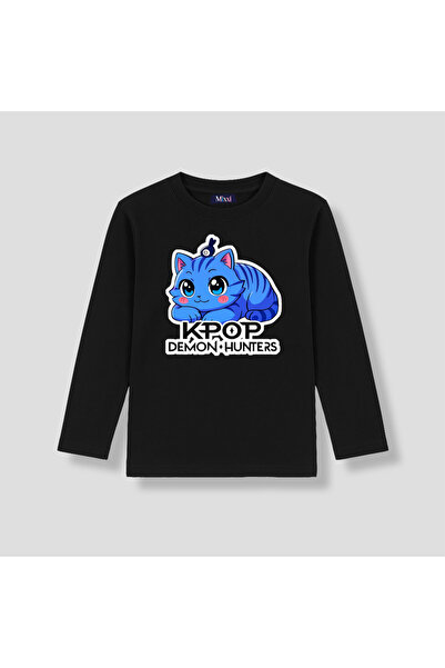 mixxi fashion Kpop Demon Hunters Derpy Long Sleeve Printed Girls' T-Shirt (4-...