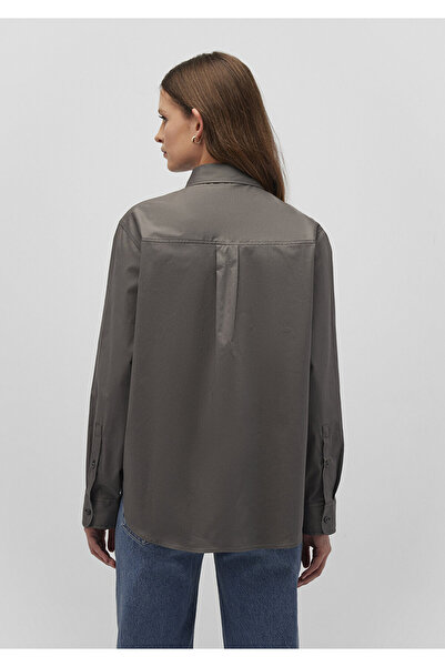 Mavi Antrasit Gömlek Loose Fit / Bol Rahat Kesim 1210943-70121