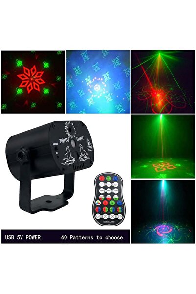 fulina Dj Disco Lights, with USB Power Cable,60 Patterns Disco Lights projector with Remote Control
