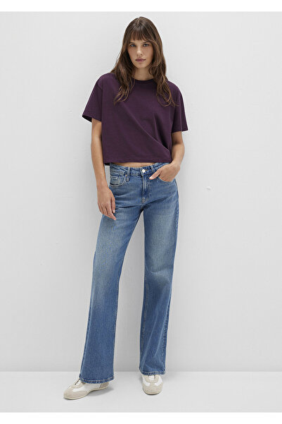 Mavi Μωβ Basic T-Shirt με λαιμόκοψη Loose Fit / Loose Relaxed Fit 1611651 -70635