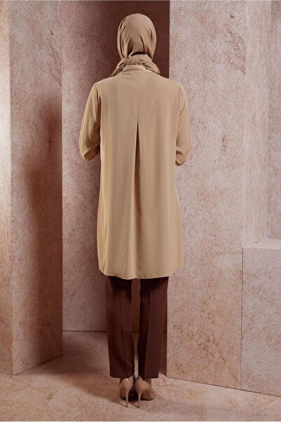 Alvina 44667 Model Hijab Tunic - Stone Detailed