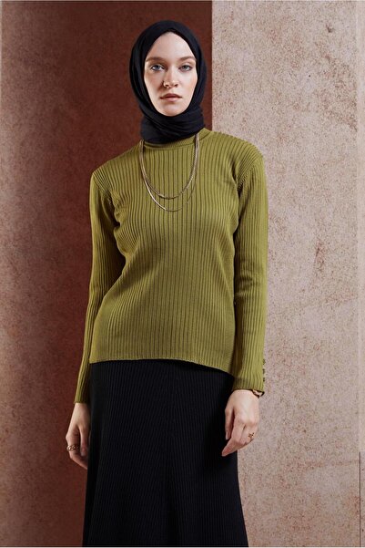 Alvina DÜĞME DETAYLI TRİKO KAZAK 45005