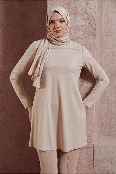 Alvina 44646 Model Plain Crew Neck Tunic