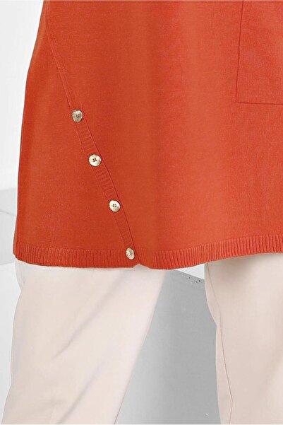 Alvina Düğmeli Boğazlı Triko Tunik 43113