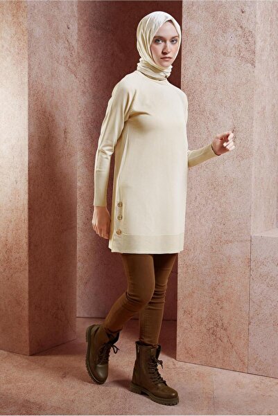 Alvina 45018 Μοντέλο Πλεκτό Τούνικ με λεπτομέρεια με κουμπιά